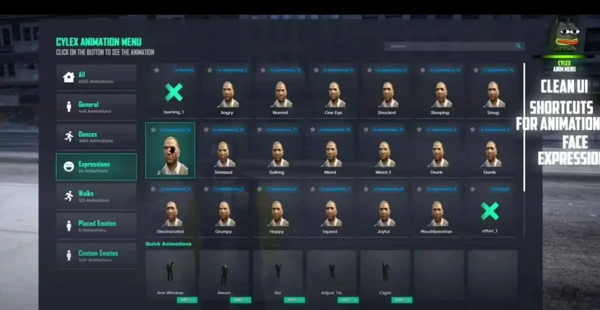 Cylex Animation Menu V2 FiveM resource preview